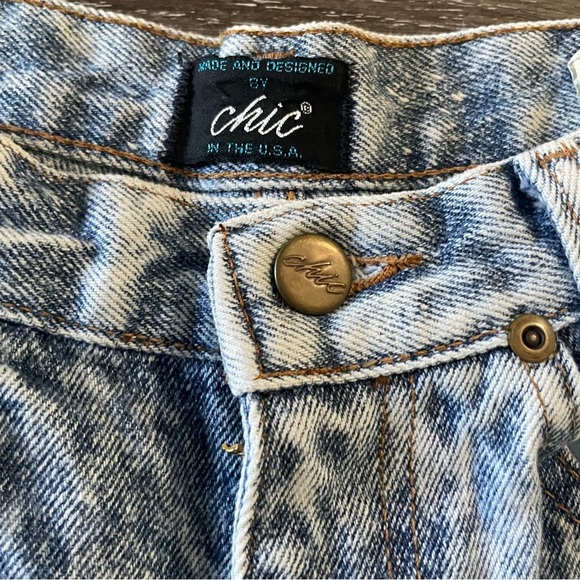 Chic Vintage Super High‎ Rise Acid Wash Mom Jean Balloon Leg Denim Size 8 Petite - Picture 7 of 11